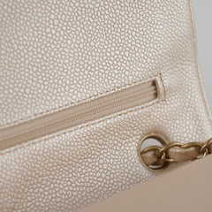 Chanel 12P Classic Flap Medium/Large M/L Pearly Beige C (16 Series)