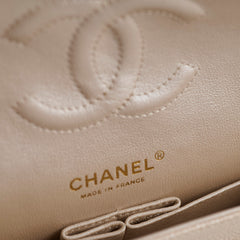 Chanel 12P Classic Flap Medium/Large M/L Pearly Beige C (16 Series)