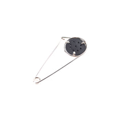 Loewe Button Brooch Silver/Black