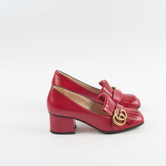 Gucci Marmont Fringe Loafers Red Size 34