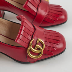Gucci Marmont Fringe Loafers Red Size 34