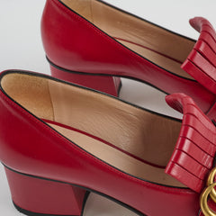 Gucci Marmont Fringe Loafers Red Size 34