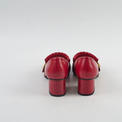 Gucci Marmont Fringe Loafers Red Size 34