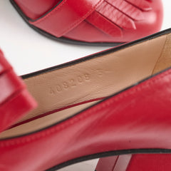 Gucci Marmont Fringe Loafers Red Size 34