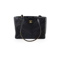 Chanel Quilted Leather Tote Black