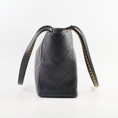 Chanel Quilted Leather Tote Black