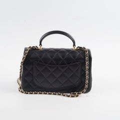 Chanel Mini Rectangular with Top Handle Black Microchipped