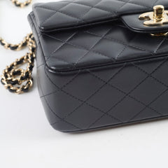 Chanel Mini Rectangular with Top Handle Black Microchipped