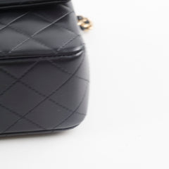 Chanel Mini Rectangular with Top Handle Black Microchipped