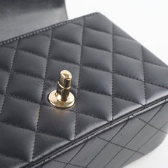 Chanel Mini Rectangular with Top Handle Black Microchipped