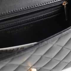 Chanel Mini Rectangular with Top Handle Black Microchipped