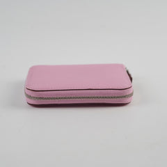 Hermes Silk in Compact Wallet Mauve Sylvestre