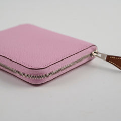 Hermes Silk in Compact Wallet Mauve Sylvestre