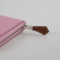Hermes Silk in Compact Wallet Mauve Sylvestre
