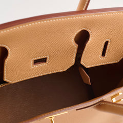 Hermes Birkin 30 Courchevel E Square Stamp Natural 2001