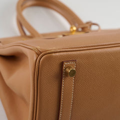 Hermes Birkin 30 Courchevel E Square Stamp Natural 2001