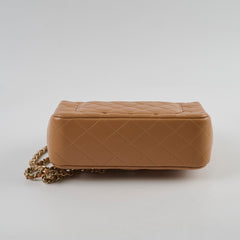 Chanel Mini Rectangular Top Handle Dark Beige Microchip