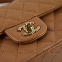 Chanel Mini Rectangular Top Handle Dark Beige Microchip