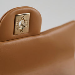 Chanel Mini Rectangular Top Handle Dark Beige Microchip