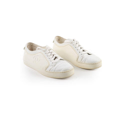 Chanel White Sneakers Size 37.5