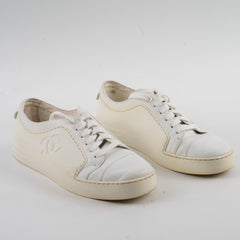 Chanel White Sneakers Size 37.5