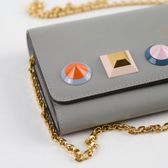Fendi Grey Long Wallet On Chain WOC