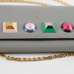 Fendi Grey Long Wallet On Chain WOC