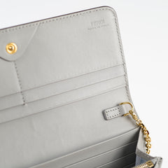 Fendi Grey Long Wallet On Chain WOC