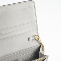 Fendi Grey Long Wallet On Chain WOC