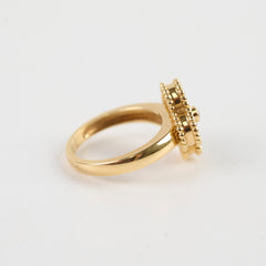 Van Cleef & Arpels Vintage Alhambra Onxy Diamond Ring Size 52
