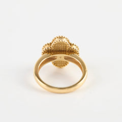 Van Cleef & Arpels Vintage Alhambra Onxy Diamond Ring Size 52