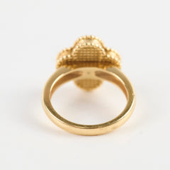 Van Cleef & Arpels Vintage Alhambra Onxy Diamond Ring Size 52