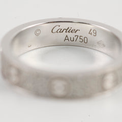 Cartier Pave Diamands White Gold Ring Size 49