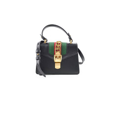 Gucci Sylvie Mini Top Handle Bag Black