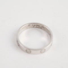 Cartier Wedding Band White Gold Size 53 Rings