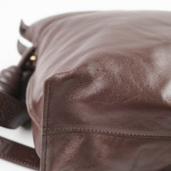 Loewe Flamenco Clutch Puffer Dark Brown