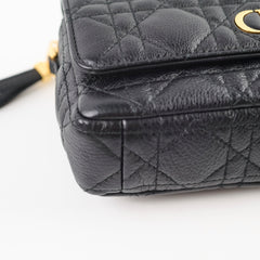 Christian Dior Caro Pouch With Chain & Strap Black