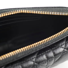 Christian Dior Caro Pouch With Chain & Strap Black