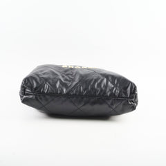 Chanel Medium 22 Bag Black Microchip