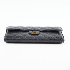 Chanel Long Wallet Caviar Black