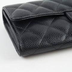 Chanel Long Wallet Caviar Black