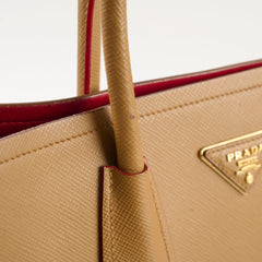 Prada Saffiano Leather Tote Tan