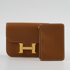 Hermes Constance Slim Gold Epsom Z stamp 2021