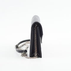 Saint Laurent Cassandre Envelope Wallet on Chain WOC Black