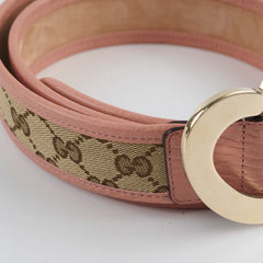 Gucci Woman's Belt Heart Buckle Pink Size 85