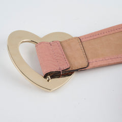 Gucci Woman's Belt Heart Buckle Pink Size 85