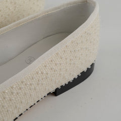 Chanel Ballet Flats Size 35.5 White/Black