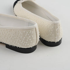 Chanel Ballet Flats Size 35.5 White/Black