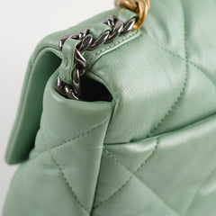 Chanel Small 19 Iridescent Green Microchipped