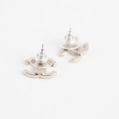 Chanel CC Logo Crystal Earrings